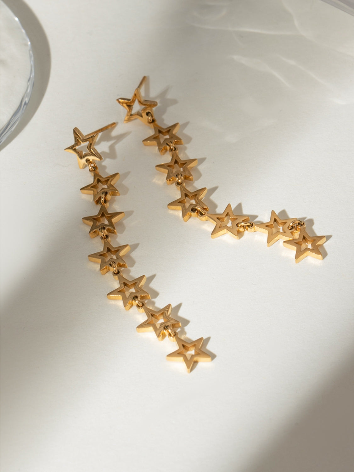 Stainless Steel Cutout Star Earrings