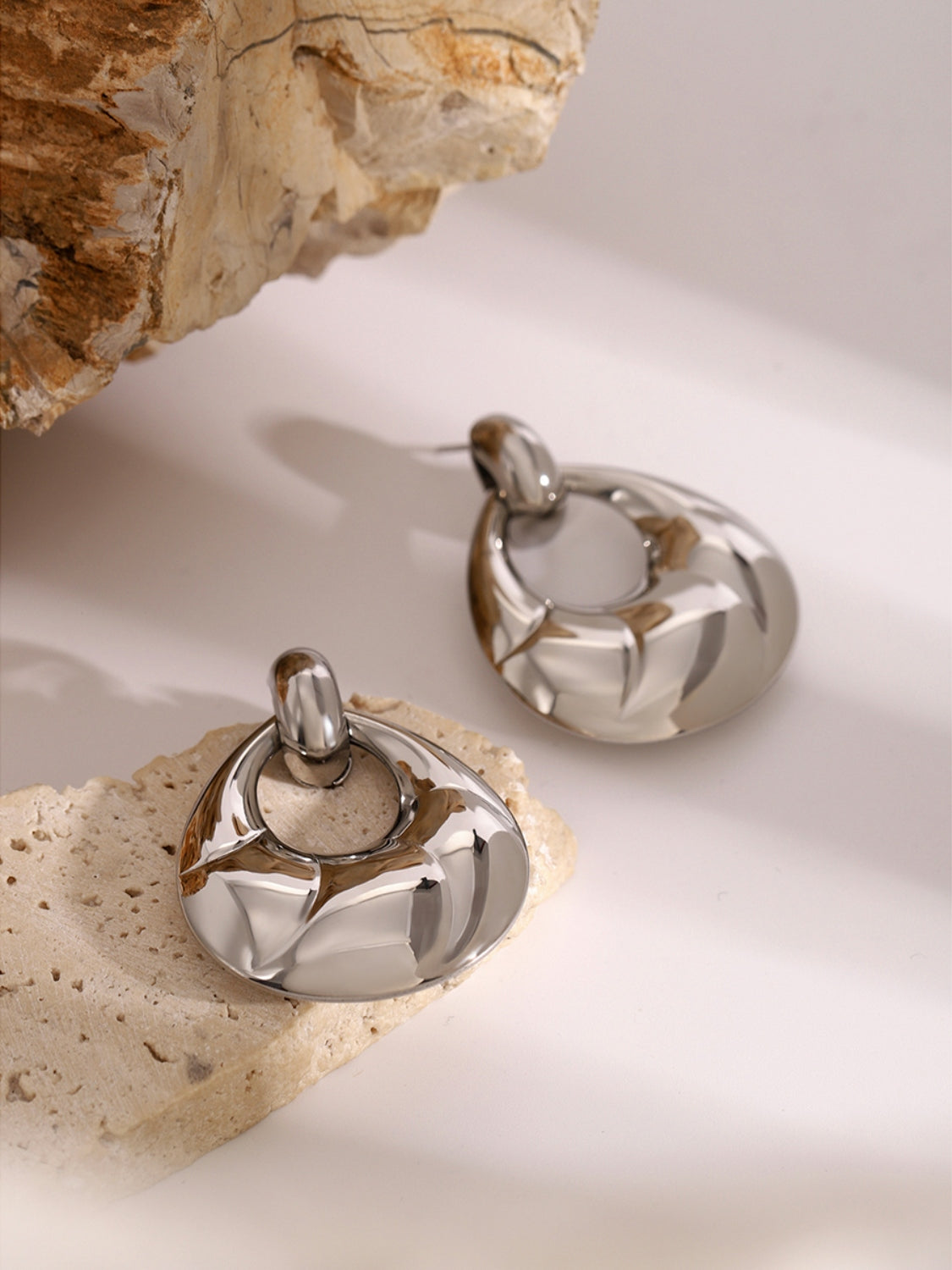 Stainless Steel Teardrop Shape Earrings