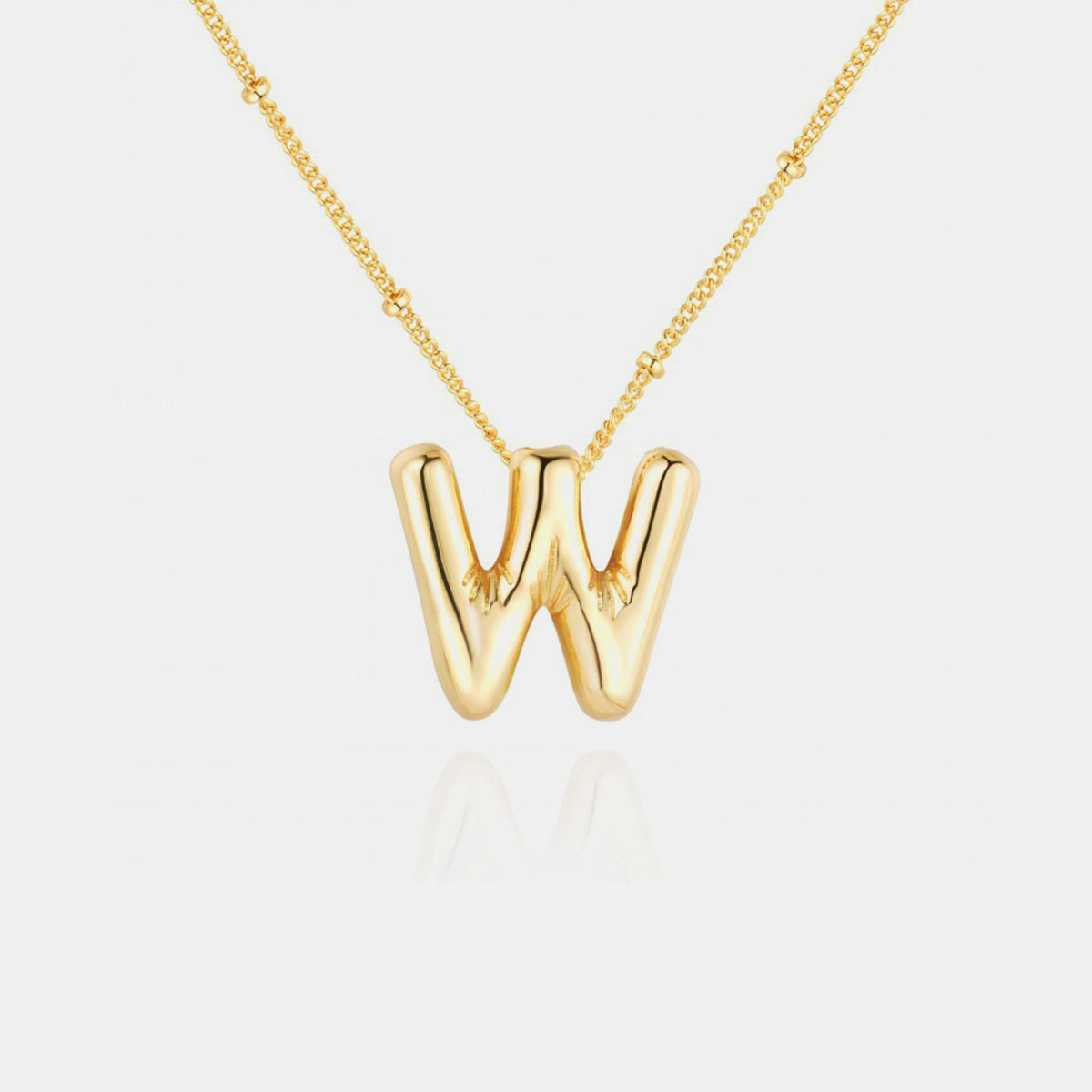 Gold-Plated Bubble Initial Necklace